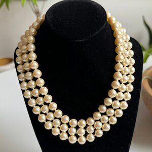Vintage Carolee Faux Pearl Necklace